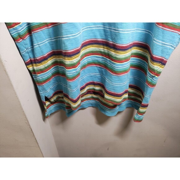 Vintage 90s Polo Ralph Lauren Textured Stripe Multi Color Preppy Bright Polo XXL - Picture 6 of 7
